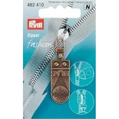 Obrázek Prym Módní zip Sportstar, kov, bronz, jedna velikost