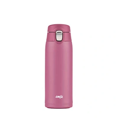 Obrázek Emsa N21511 Travel Mug Light Termohrnek z ušlechtilé oceli 0,4 litru 8 h horký 16 studený bez BPA 100% těsný odolný proti vytečení vhodný do myčky zavírací systém růžový