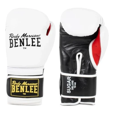 Obrázek Benlee boxerské rukavice z kůže Sugar Deluxe White 10 oz