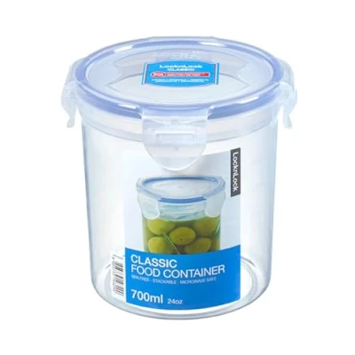 Obrázek LocknLock PP Classic dóza na uchovávání potravin, 700 ml, Ø 114 x 117 mm, 100% vzduchotěsná a voděodolná, chytrý uzavírací systém, skladování ledničky mrazničky