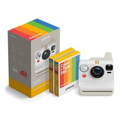 Obrázek Polaroid Now Gen 3 instantní fotoaparát Bundle kamera + barevný film (16 fotografií) bílá (6561)