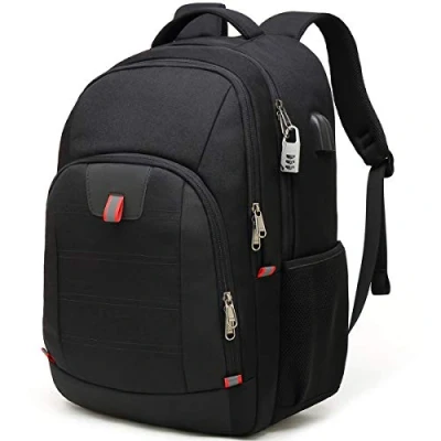 Obrázek Della Gao Laptop Rucksack, extra groß, Diebstahlschutz, Business Reise, Rucksack mit USB Ladeanschluss, Schwarz , 17.3 Inch,