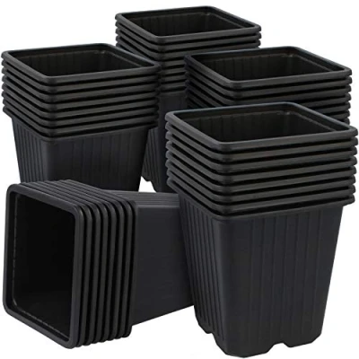 Obrázek com four® 40x květináče na pěstování rostlin 9,5 cm pro květináč rostlin, čtyřúhelníkový s otvory spodní straně (40 kusů x