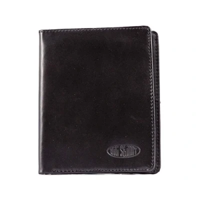 Obrázek Big Skinny Herren Hipster Leder Bi Fold Slim Wallet Portemonnaie Platz für bis zu 40 Karten, Schwarz