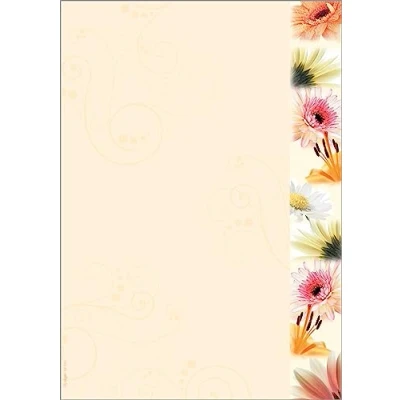 Obrázek SIGEL DP788 papír s motivem &quot;Flowerstyle&quot;, dopisní 90 g, DIN A4, 50 listů, z udržitelného papíru