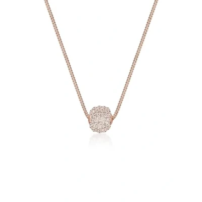 Obrázek Dámský náhrdelník Elli, 925 sterlingové stříbro, krystal Swarovski, růžová pozlacená