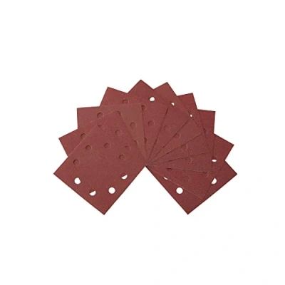 Obrázek DEWALT Brusný papír (suchý zip fix 115 x mm, K60, děrovaný (8 otvorů ve tvaru prstence), víceúčelové dřevo/barva suché broušení) DT3021 QZ červený