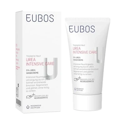 Obrázek Eubos 5 % UREA krém na ruce pro suchou pokožku, snášenlivost pokožky, dermatologicky potvrzeno, zlepšení hydratace speciální pečující krém, 75 ml