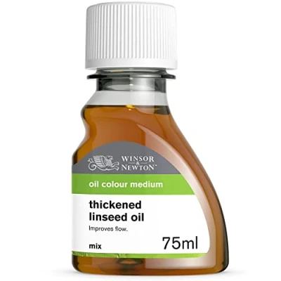 Obrázek Winsor &amp; Newton 3021750 zahušťující lněný olej, zvyšuje lesk a průhlednost olejových barev, 75 ml láhev