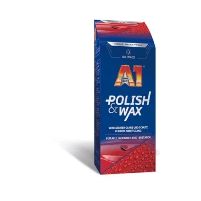 Obrázek DR. WACK A1 Polish &amp; Wax 500 ml leštidlo na auto vosk v jednom Spolehlivé odstranění škrábanců lepší ochrana a lesk pro všechny druhy laků vysoce kvalitní péče o