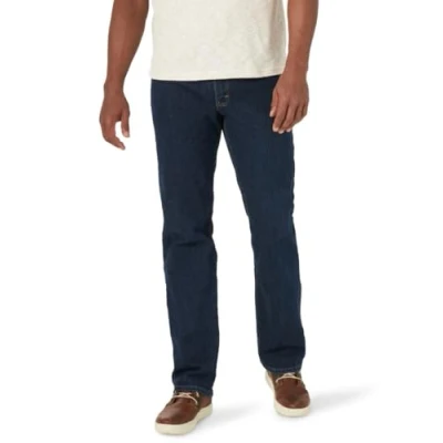 Obrázek Wrangler Authentics Pánské džíny Big &amp; Tall Classic Comfort Waist, Tmavé indigo, 36 W/36 L