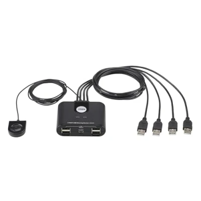 Obrázek ATEN US424 AT periferní spínač (4 porty, USB 2. 0), černý