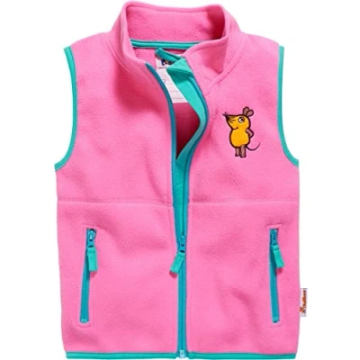Obrázek Playshoes Unisex dětská fleecová vesta outdoorová horní díl, Růžová myš