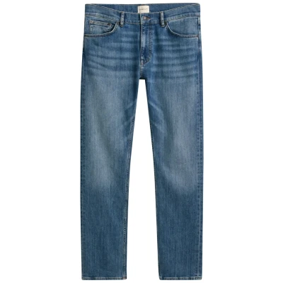 Obrázek GANT Regular Džíny Straight Fit, Muži, Velikost: 34x34, Mid blue worn in