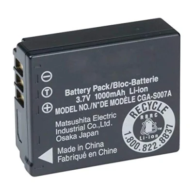 Obrázek Amsahr Panasonic CGA S007 1400 mAh, 3.7 Volts, CE homologace, rohs konformní.Baterie