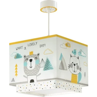 Obrázek Dalber kinderlampe Pendelleuchte Hängelampe Hello Little Tiere Bären, 24 x 21 cm