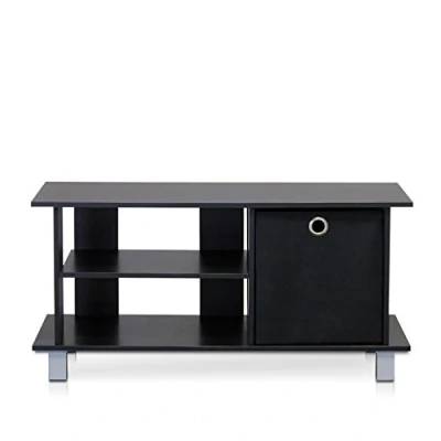 Obrázek Furinno Simplistic TV skříňka se zásuvkou, dřevo, espresso/černá, 32,51 x 80 38,35 cm