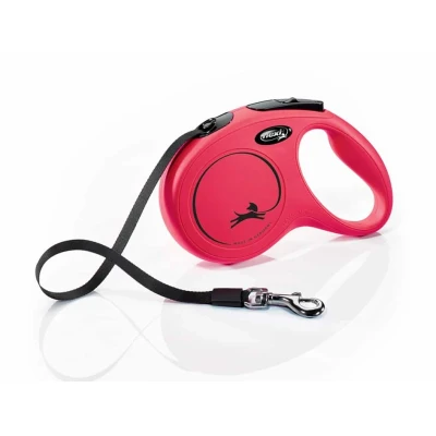 Obrázek Vodítko FLEXI New Classic (M) pásek červené (5m, do 25kg)