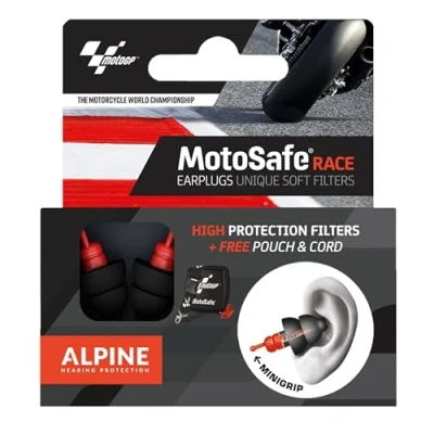 Obrázek Alpine MotoSafe Race MotoGP™ zabraňují poškození sluchu při jízdě na motocyklu provoz je slyšitelný pohodlný hypoalergenní materiál