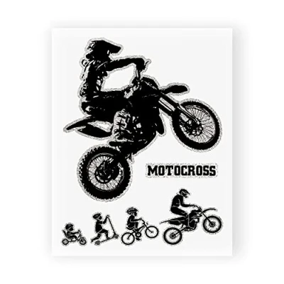 Obrázek 4R Quattroerre.it 6332 Super geformter Aufkleber Motorrad Moto Cross, 10 x 12 cm