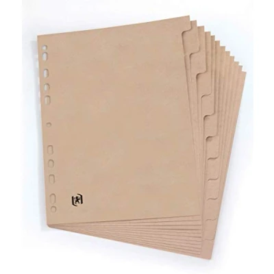 Obrázek Oxford Touareg Register, DIN A4, recyklovaný karton, 12 tabulek, béžová