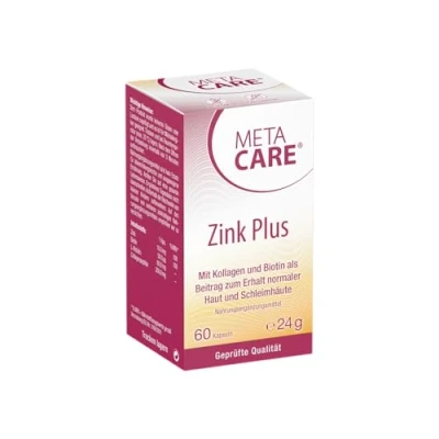 Obrázek META CARE Zinek Plus Inovativní kombinace s kolagenem a biotinem bez laktózy lepku vysoká dávka 60 kapslí