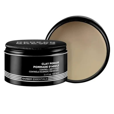 Obrázek Redken Brews Clay Pomade, stylingový krém pro jemné vlasy, gel na vlasy muže, pevné držení, vlasová pasta s hebkou texturou, matný povrch, bez lepení, 100 ml (balení 1 ks)