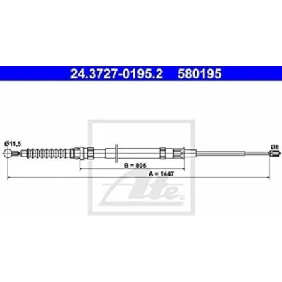 Obrázek Kabel, parkovací brzda ATE 24.3727 0195.2