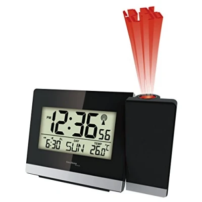 Obrázek Technoline WT 536 projekční budík, rádiové hodiny, černé, 147 x 42 92 mm