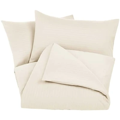 Obrázek Amazon Basics 3 kusy Deluxe ložní souprava z mikrovlákna, 230 x 220 cm, béžová, jednobarevná