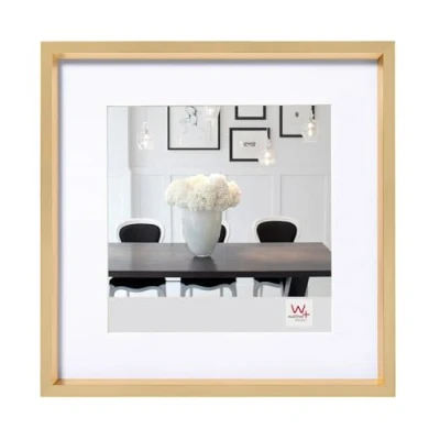 Obrázek walther design Bilderrahmen gold 20 x cm mit Passepartout, Steel Style Kunststoffrahmen ES220G