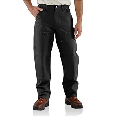 Obrázek Carhartt Pánské Loose Fit Firm Duck pracovní kalhoty se zesílenou přední stranou Pants, černá