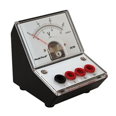 Obrázek PeakTech P 205 06 Měřič napětí / voltmetr analogový/měřicí přístroj se zrcadlovou stupnicí 0... 3 V 15 V/30 DC