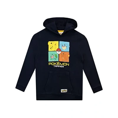 Obrázek Pokémon Pokemon Pulovr Pikachu Hoodie chlapecká Bisasam Glumanda Schiggy Gaming svetr s kapucí pro chlapce oblečení děti, vícebarevné