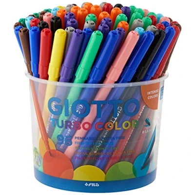Obrázek Giotto Turbocolor fixy s jemným hrotem, 2,8 mm, 96, ideální pro děti, večírky a školy