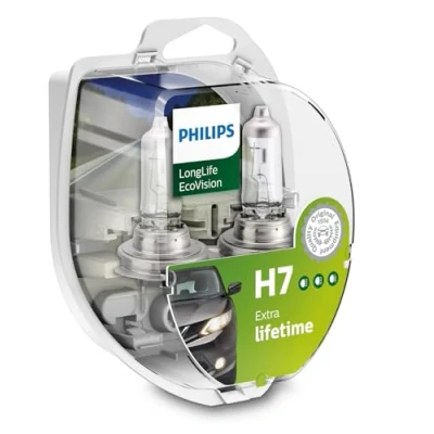 Obrázek Sada žárovek do světlometů LongLife EcoVision H7 od Philips, 12972LLECOS2