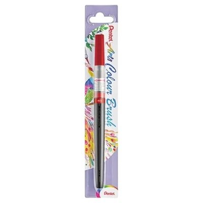 Obrázek Pentel XGFL 102X Colour Brush, jedinečné pero naplněné akvarelovým inkoustem, červená, 1 kus