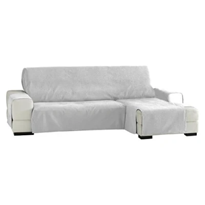 Obrázek Eysa Zoco Nicht elastisch Sofa überwurf Chaise Longue rechts, frontalsicht, Chenille, Ecru, 29 x 9 37 cm