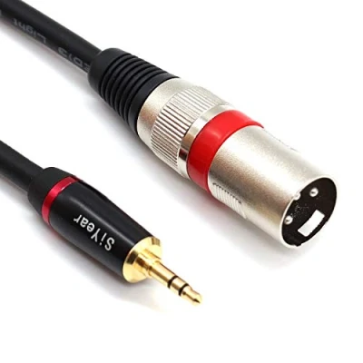 Obrázek SiYear 3,5 mm Mini Klinkenstecker Stereo auf XLR Stecker, Mikrofonkabel, unsymmetrisch, 0,3 cm 3 polig, Verbindungskabel, m
