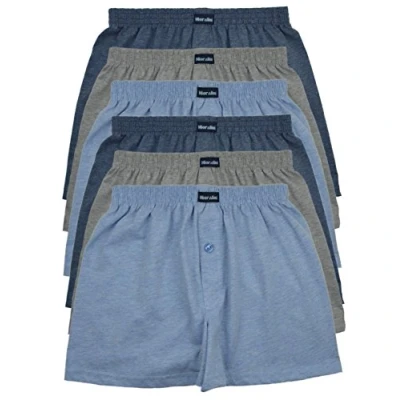 Obrázek MioRalini Top nabídka 12 nebo 6 boxerek barevně měkké a volné v neutrálních barvách klasické jednobarevné pánské boxerky velikosti S M L XL 2XL 3XL 4XL 5XL 6XL 7XL, Sada kusů 2