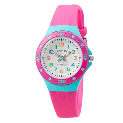 Obrázek Lorus Kids Mädchen Uhr Edelstahl und Kunststoff mit Urethanband R2351MX9