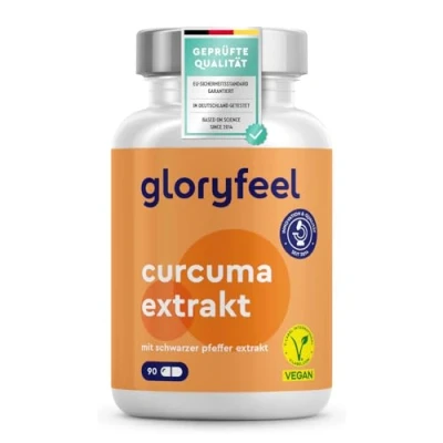 Obrázek Extrakt z kurkumy 17000 mg* 95 %, nejvyšší obsah kurkuminu s bio kurkumovým práškem + černým pepřem piperinem veganský, laboratorně testován, vyroben v Německu bez přísad