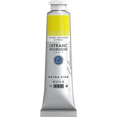Obrázek Lefranc Bourgeois 405036 extra jemná olejová barva v umělecké kvalitě z vysoce kvalitních pigmentů, živé barvy, vysoká světlostálost, tuba 40 ml japonská žlutá citron