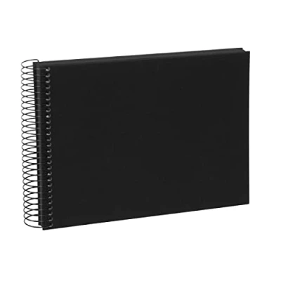 Obrázek goldbuch 20925 Spirálové album Bella Vista, fotoalbum 24 x 17 cm, s 40 černými stranami, upomínkové z lnu, fotokniha pro obrázky a fotografie k nalepení, šedé
