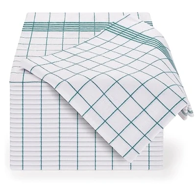 Obrázek Blumtal Prémiové utěrky sada 20 ks 50 x 70 cm Kuchyňské bavlna s certifikací Öko TEX ručníky utěrka na nádobí zelená lze prát do 95 C