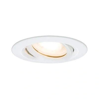 Obrázek Paulmann 92897 Nova Plus LED vestavné svítidlo IP65 kulaté otočné 7W stmívatelné bodové světlo GU10 bílé matné 2700 K