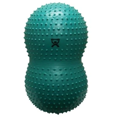 Obrázek CanDo Gymnastický váleček s nopkami/motorický míček/fitness míč ve tvaru arašídu Peanut Ball SENSI zelený, 60 cm x 110