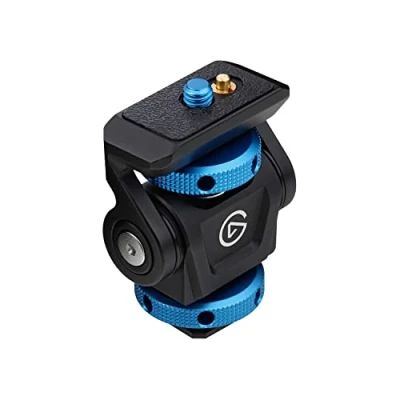 Obrázek Elgato Cold Shoe nastavitelný držák se závitem ¼ palce pro lampy, bleskové světlo, mikrofony, kompatibilní s Key Light Mini, stativem na stativ kameru, perfektní fotografování,