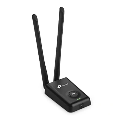 Obrázek TP Link TL WN8200ND 300Mbit/s High Power WLAN USB adaptér, WPS, 2 odnímatelné antény, prodlužovací kabel 1,5 metru, černý