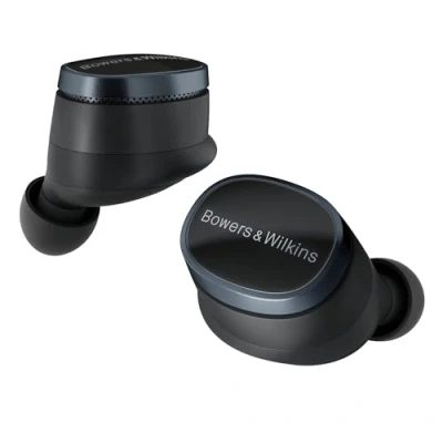 Obrázek Bowers &amp; Wilkins Bezdrátová sluchátka Pi8 s aktivním potlačením hluku, Bluetooth, AptX, nabíjecí pouzdro bezdrátovým přenosem zvuku antracitová černá